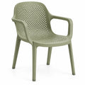 Silla con respaldo con dise?o de rejilla, verde